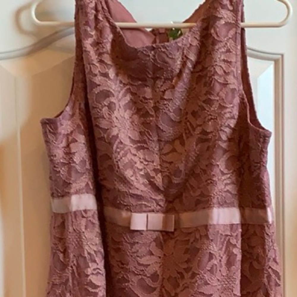 Beautiful light purple and lace maternity dress